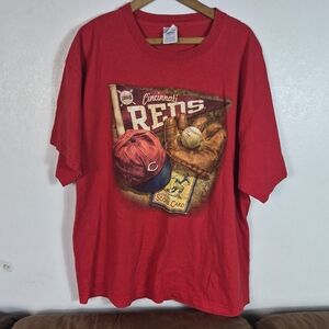 Delta Magnum Weight Cincinnati Reds Graphic T-Shirt Short Sleeve XL